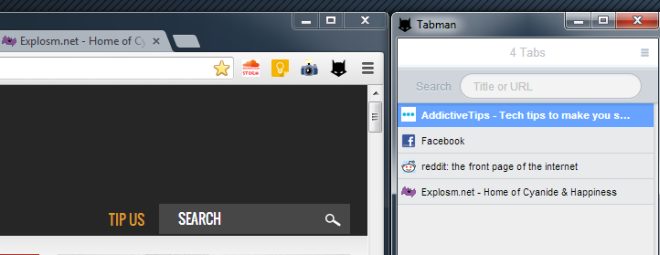 Tabman Tabs Manager dock