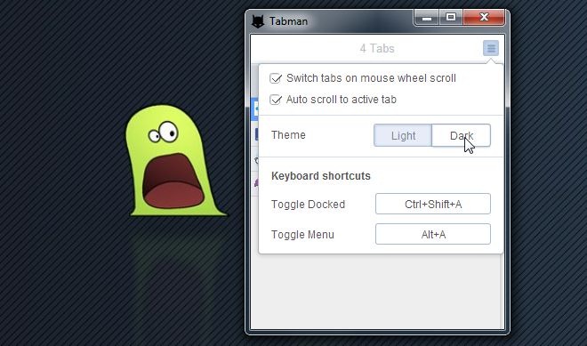Tabman Tabs Manager options