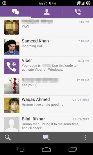 Viber for Android Conversations